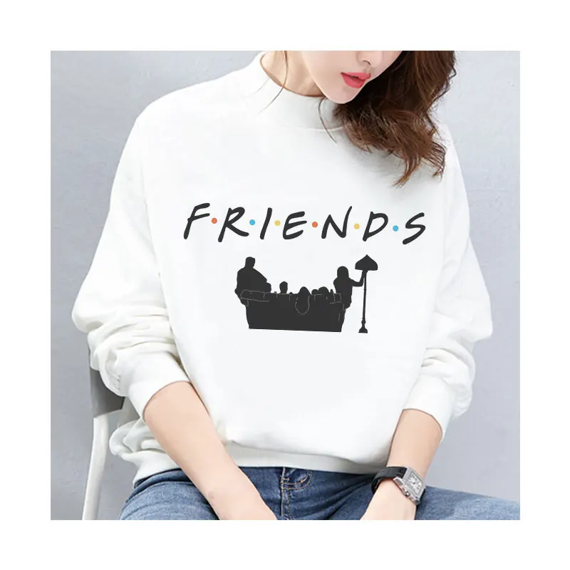 New Harajuku Friends Tv Show Hoodies Womens Clothing Friends Sweatshirt Autumn Winter Cartoon 90 S Sweatshirts Female Hoodie