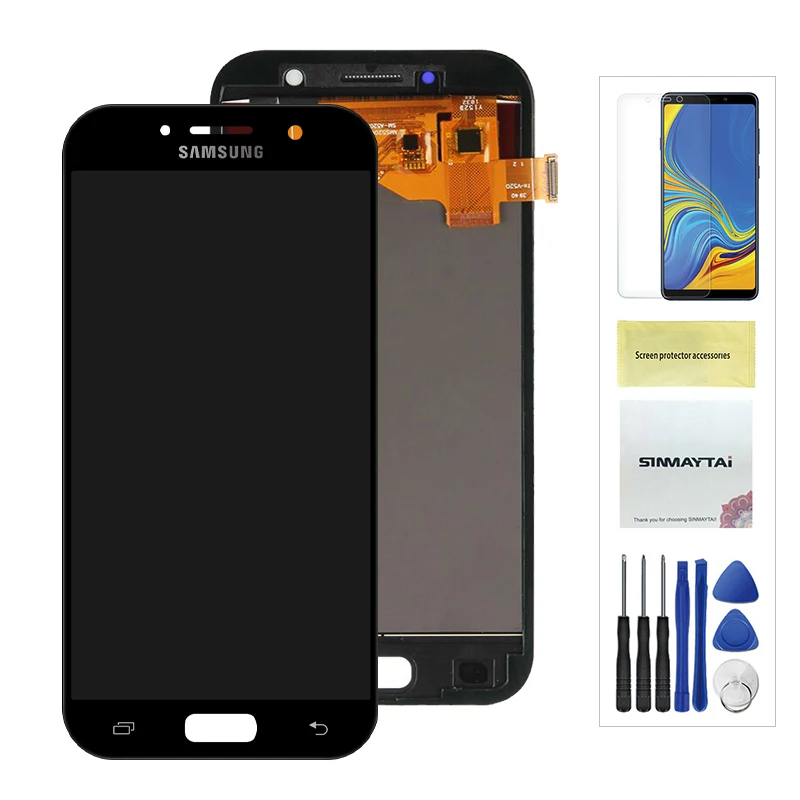 Black Тест 5,2 ''для Samsung Galaxy A5 A520 SM-A520F ЖК-дисплей сенсорный экран дигитайзер lcd A5 сборка lcd - Цвет: Black
