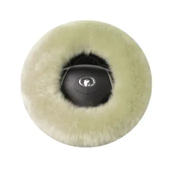 

3Pcs Fur Wool Furry Fluffy Thick Car Steering Wheel Cover Q9QD