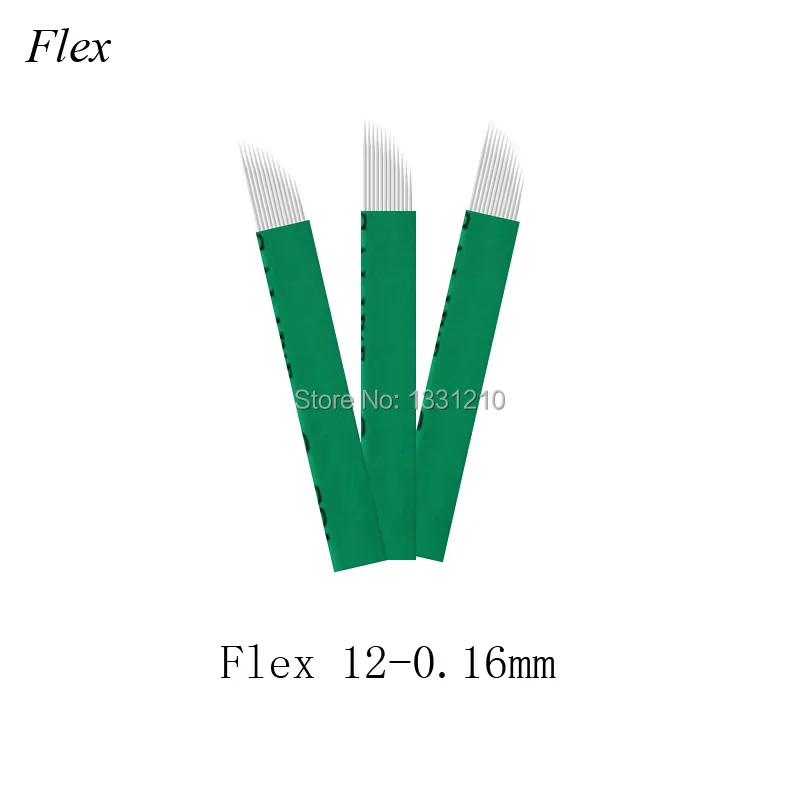 LÂMINA микронано FLEX CHANFRADO 12Flex 0,16 мм Гибкая Перманентная линия для макияжа бровей Иглы для татуировки Tobori ручка для микроблейдинга
