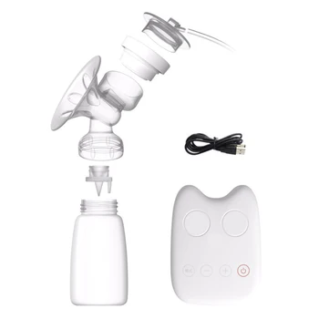 1 pièces Kits de tire-lait pompe d'aspiration du sein électrique biberon Machine de Massage automatique avec bouteille de lait Usb