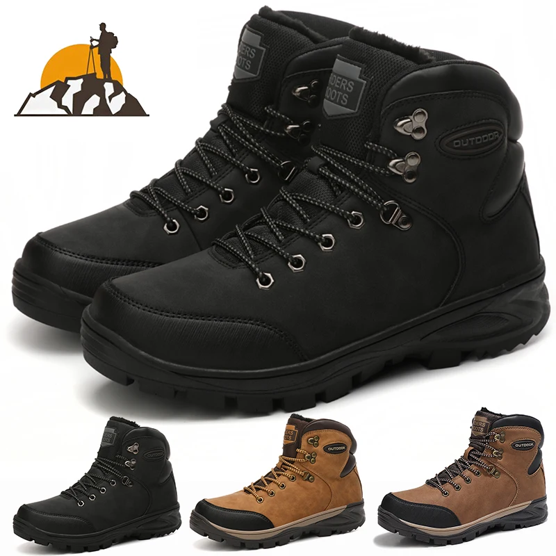 Новинка уличная Водонепроницаемая походная обувь мужские зимние ботинки