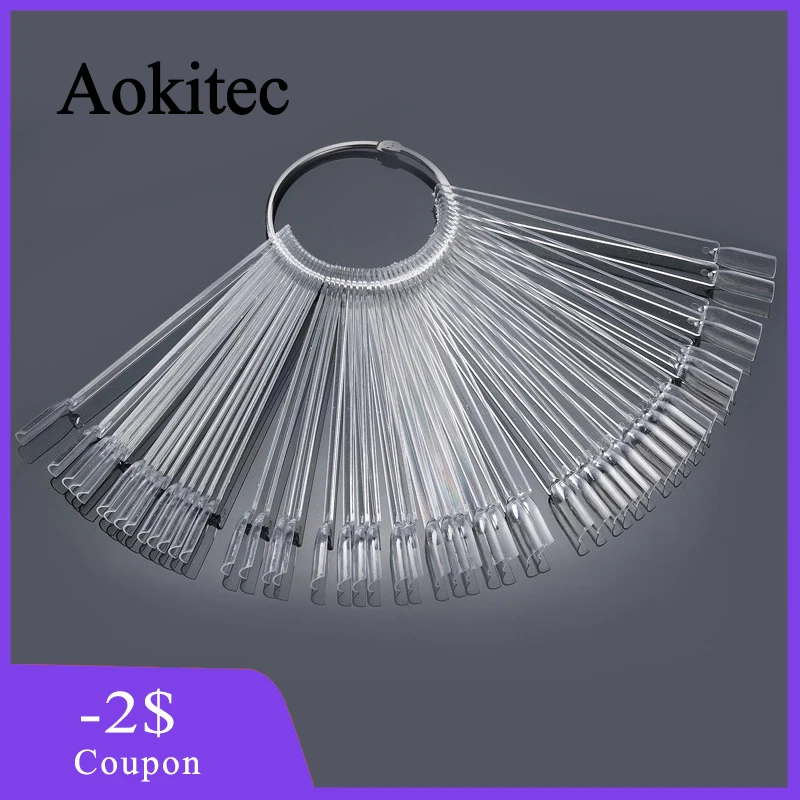 Aokitec 50 шт. накладные ногти для маникюра дисплей образцы ногтей практичный