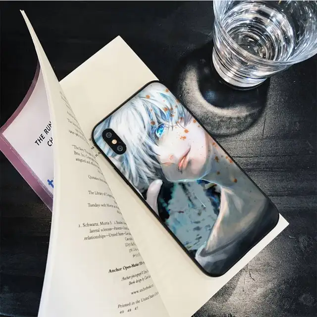 Jujutsu Kaisen Satoru Gojo Phone Case for iPhone 13 11 12 13 mini pro XS MAX 8 7 6 6S Plus X 5S SE 2020 XR case a12