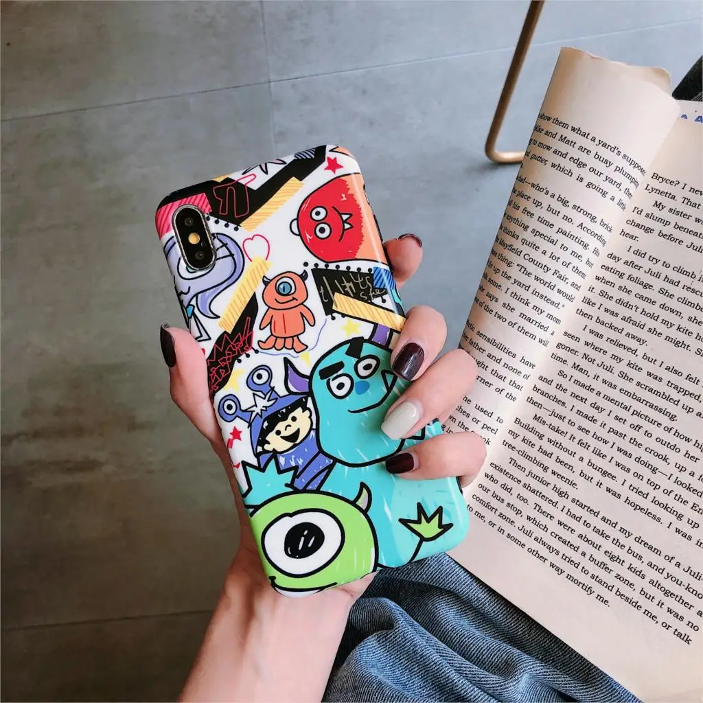Милый Забавный цветной чехол для iPhone 6 6s 7 8 plus X XS XR MAX задняя крышка из ТПУ |