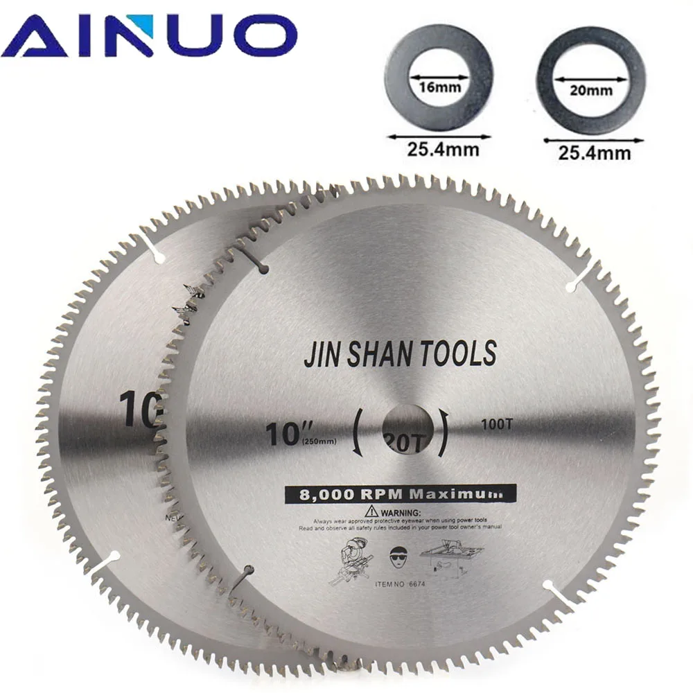 10 inch 250mm Circular Carbide Tipped Power Cutting Disc Saw Blade Woodworking 