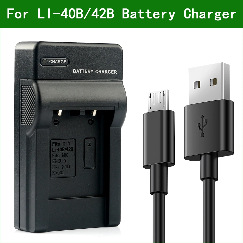 Lanfulang Camera Replacement Battery Charger Li42b Li40b For Olympus