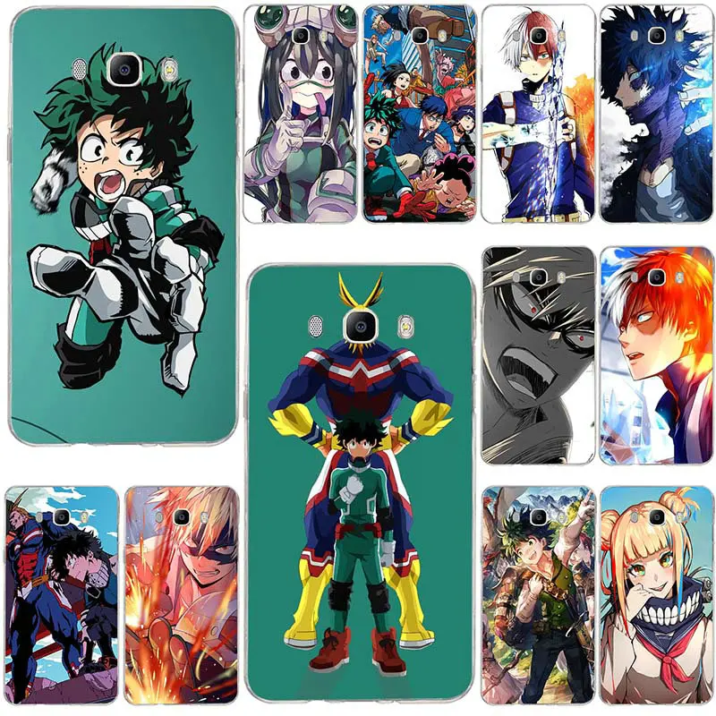 

My Hero Academia Soft Silicone TPU Mobile Phone Cases for Samsung Galaxy A3 A5 A7 J3 J4 J5 J6 J7 J8 2016 2017 2018 Coque Shell