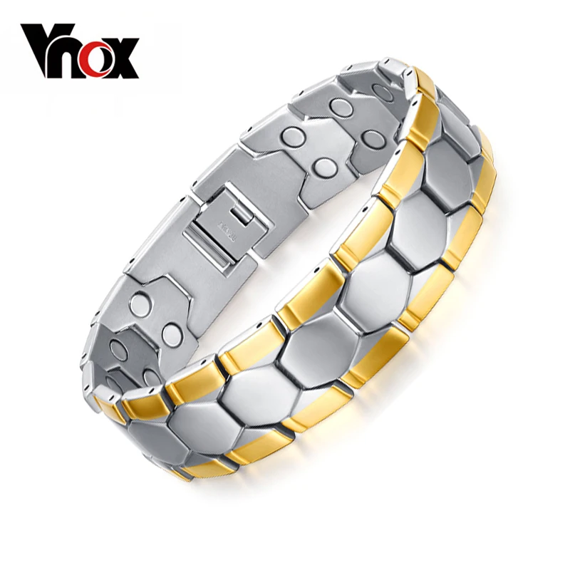 Vnox Здоровье и гигиена Браслеты Спорт Футбол Дизайн Украшения для мужчин магнит германий Бесплатная