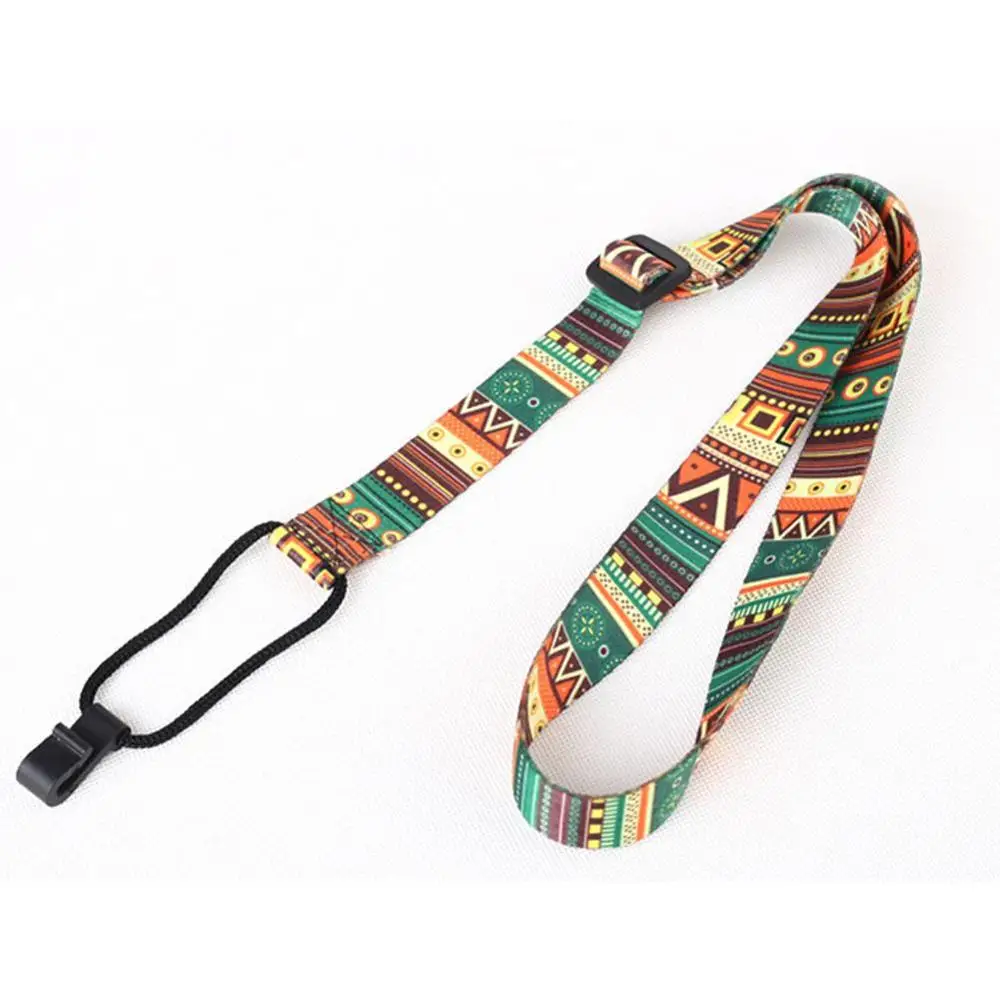 Ukulele Strap Adjustable Printing Ribbon Clip-on Guitar Accessories