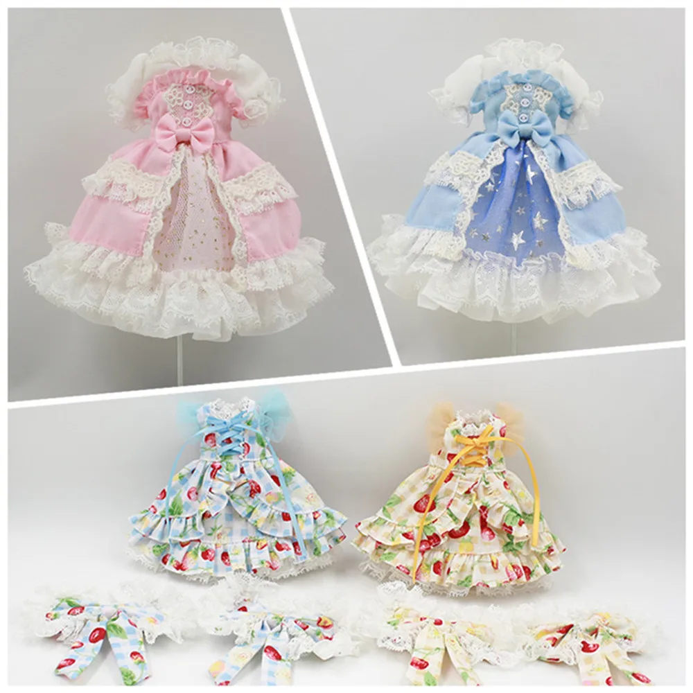 Ручная работа Blyth Doll Clothes кружевное платье принцессы Accessories Fit Joint Azone Licca 1/6 BJD/SD