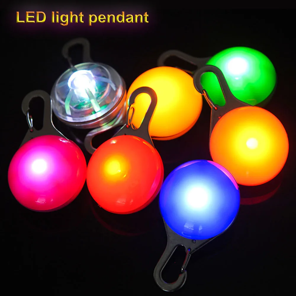 

LED Safety Pet Dog Cat Collar Glowing Keychain Mini Night Light Pendant Necklace Pet Luminous Bright Glowing Collar in Dark lamp
