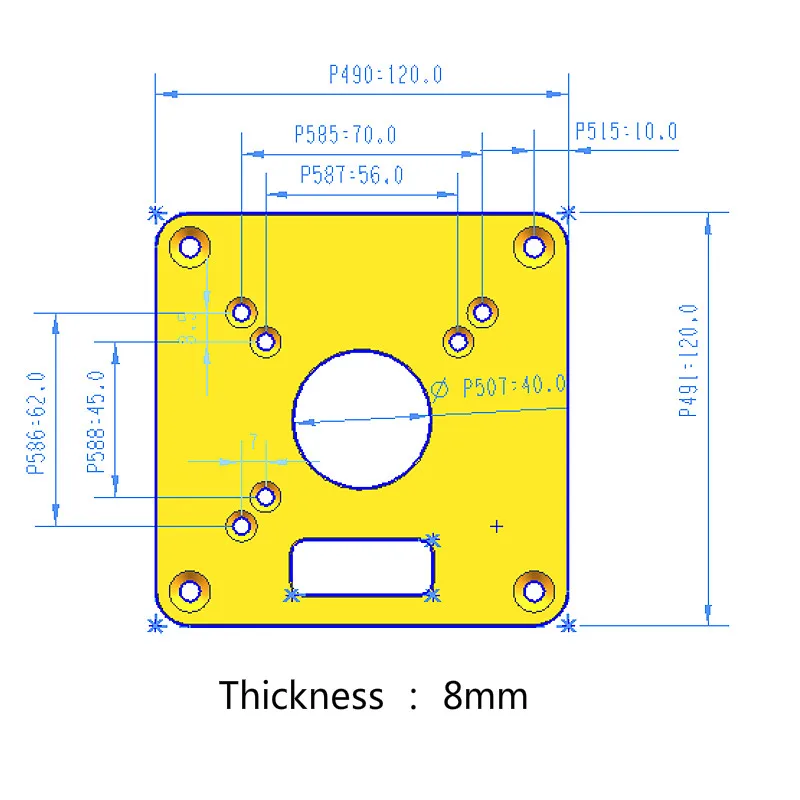  Universal RT0700C Aluminum Router Table Insert Plate Trimming Machine Flip Board for Woodworking Be