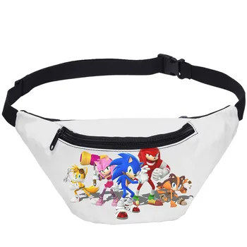 

Custom Sonic The Hedgehog Sport Waist Bag Anime Bum Bag Fanny Pack Cartoon Runner Waist Pack with Phone Pocket