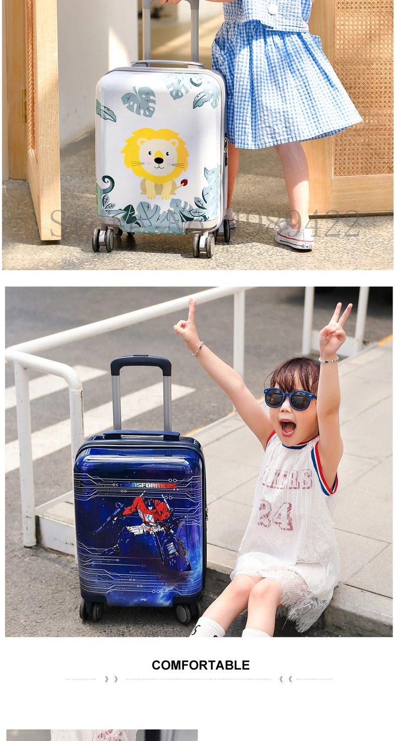kid's trolley luggage travel suitcase with wheels carry on cabin