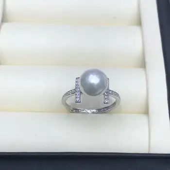 

925 Sterling Silver Adjustable Ring Accessories Settings Findings Mountings Parts for Pearl Corals Jade Beads Stones Crystal