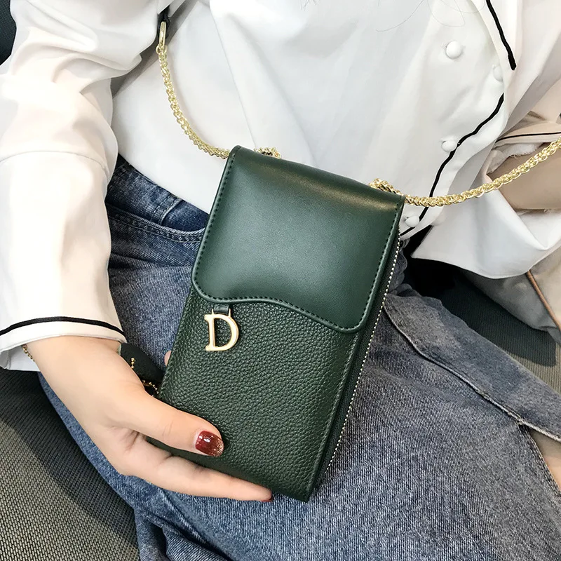 

Women Phone Shoulder Flap Bag Genuine Leather Fashion Designer Cowhide Lady Crossbody Messenger Chain Bag Shopping Totes Handbag