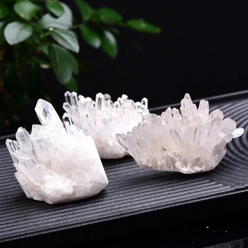 1PC Natural White Crystal Cluster Quartz Crystal Health Healing Reiki Stones Crystal Point Specimen Home Decoration Raw Crystals