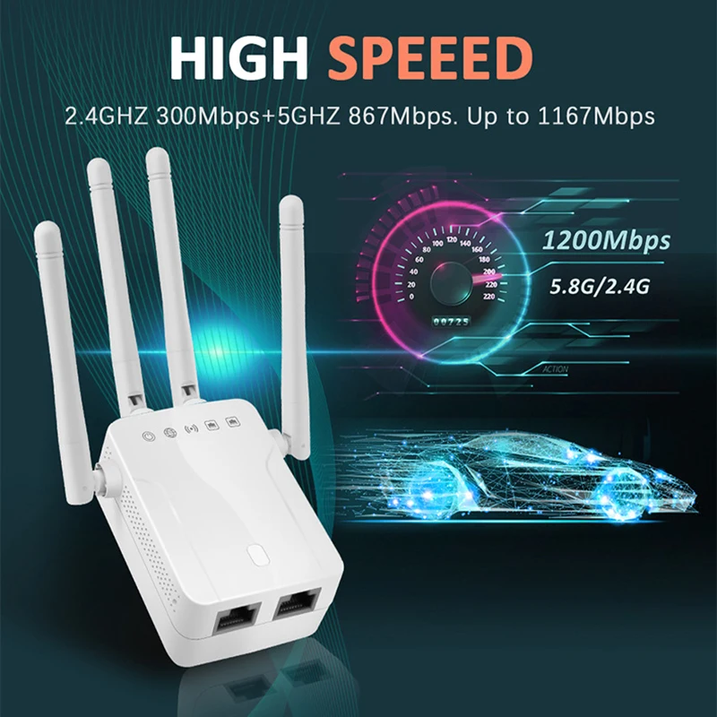 Усилитель Wi-Fi 5 ГГц/2 4 ГГц 1200 Мбит/с 802.11N | Мобильные телефоны и аксессуары