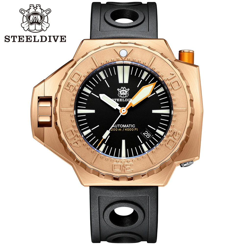 2021 New Arrival Factory Price Steeldive SD1969S 1200M Water Resistant NH35 Automatic Bi-Direction Bezel Dive Watch