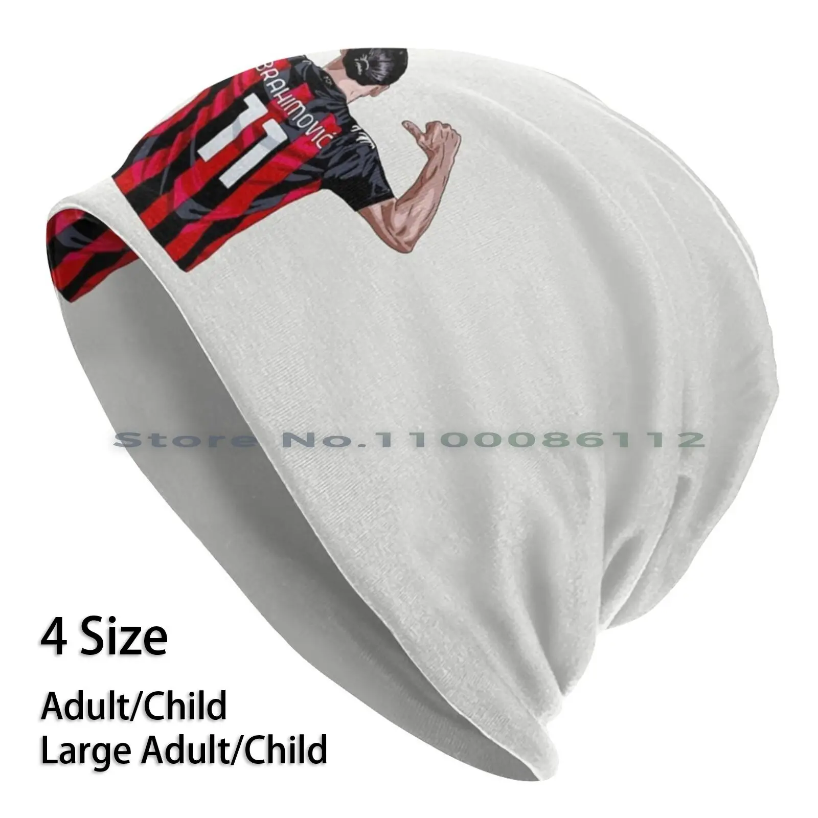 Zlatan Beanies Knit Hat Milan Red Black Stripes Sweden Swedish Legend Icon 39 La Galaxy United 11 Inter Paris Euro Art Of