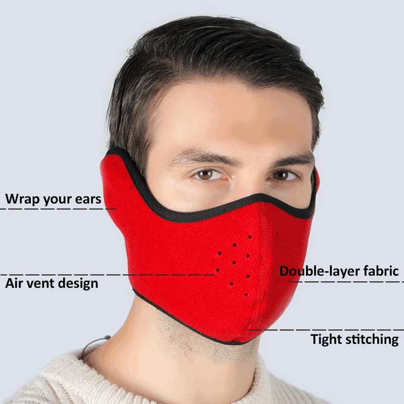 

In Stock Mask Splash-proof Dust-proof Cycling Motorcycle Riding Face Mask Anti smoke Mask With Filter Gasket Respirator