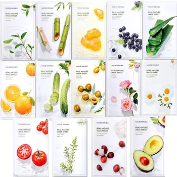 

Nature Republic Real Nature Mask Sheet 23ml Acne Treatment Mask Face Care Whitening Anti Wrinkle Facial Mask Korea Cosmetics