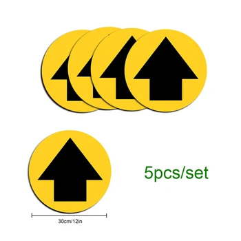 

5Pcs Please Keep Your Distance Social Distancing Floor Graphics Stickers Keep Social Distancing' Floor Graphics Mark Attention