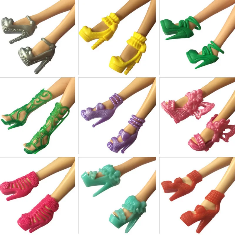 Doll Shoes Plush Doll Accessories Doll Accessories Fashion Doll Shoes 5 Pairs&10 Pairs&20 Pairs&30 Pairs&10 Bags Shoe Rack For Ken&Barbies Pop Doll Accessories,Children's Toy Gift