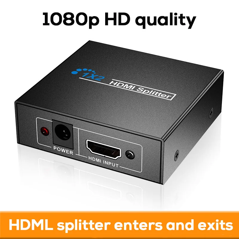 Портативный 1 в 2 из HDMI разделитель HDCP 1080P 3D двойной дисплей Сплит адаптер усилителя концентратор коробка для PS3 HDTV DVD Xbox ноутбук