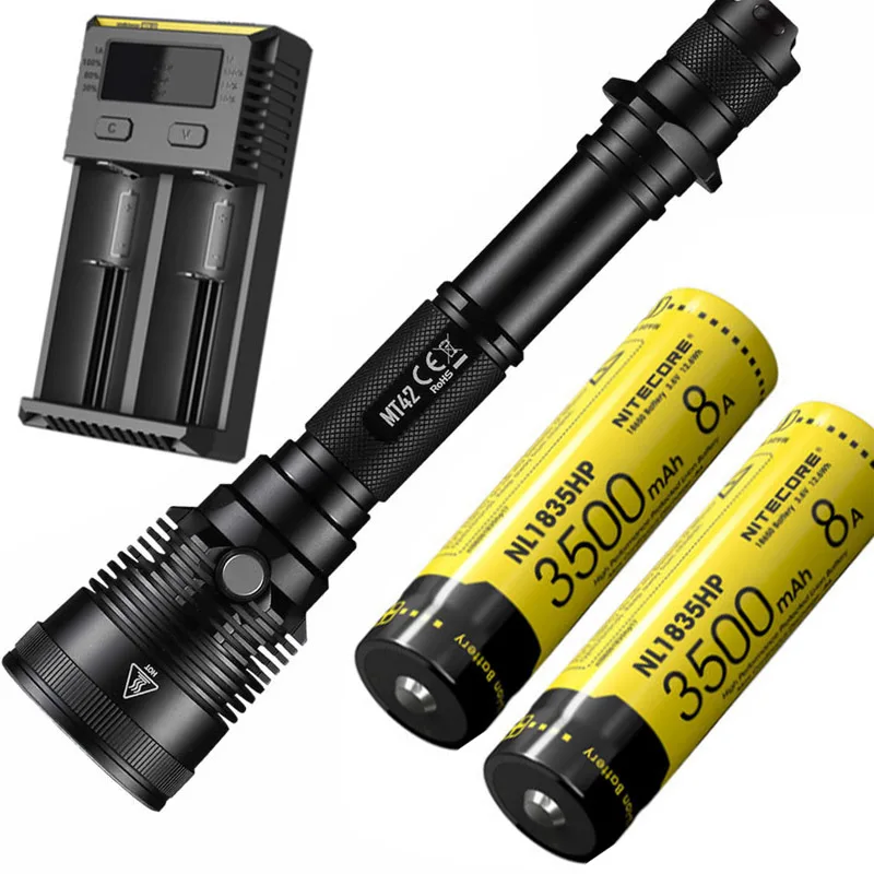 NITECORE MT42 тактический фонарь CREE XHP35 HD светодиодный макс. 1800 люмен дальний бросок 470 метров уличный охотничий фонарь-прожектор