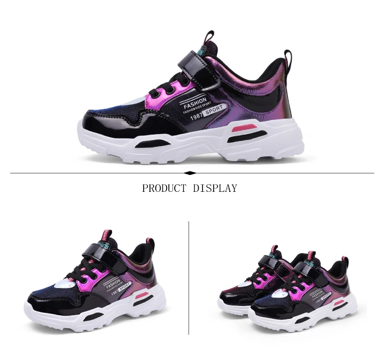 PINSEN 2019 Autumn Kids sneakers Girls Shoes Children's Sport Shoes Shining Light Casual Child Shoes For Girl chaussure enfant (8)