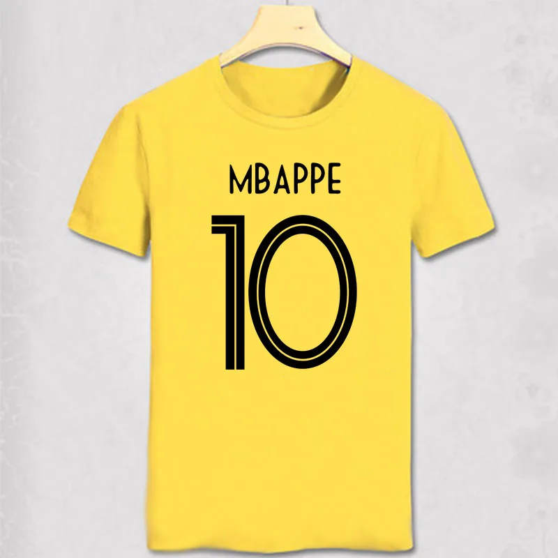 Парад чемпионов мира Франция MBAPPE футболка Seine ST-Denis prod Kylian Mbappe lottin Футболка Открытый Человек хлопковая футболка - Цвет: 1yellow