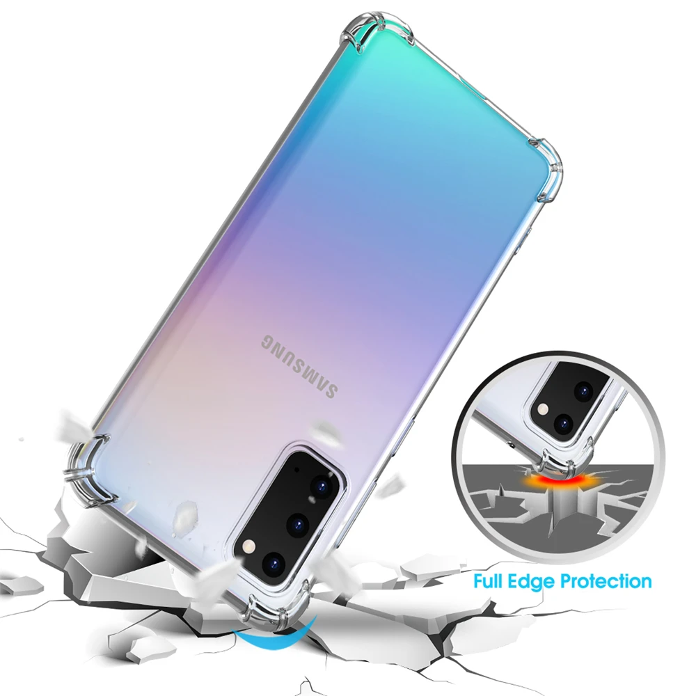 Vothoon Anti-knock Phone Case for Samsung Galaxy S21 Plus S20 Ultra S10e S10 Plus 5G TPU Transparent Phone Case Cover kawaii phone case samsung