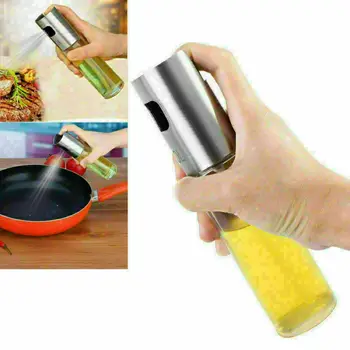 

Glass Oil Pump Spray Bottle Olive Can Tool Pot Cooking Kitchen Barbecue US Stock