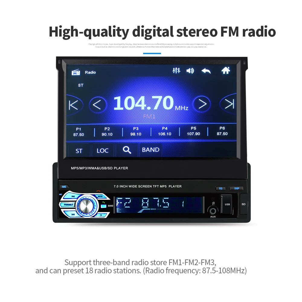 LTBFM Авторадио " 1 Din радио автомобиля автомагнитола Mp5 плеер Bluetooth магнитола автомобиля стерео, сенсорный экран авто ауд