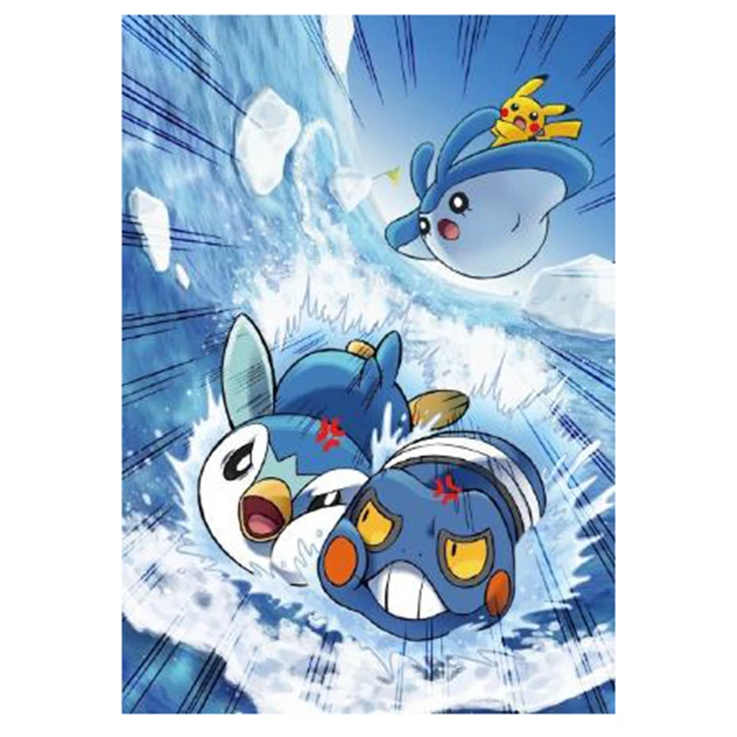 Cheap Diamond Painting Full Round Pokemon with Rhinestones Diamond