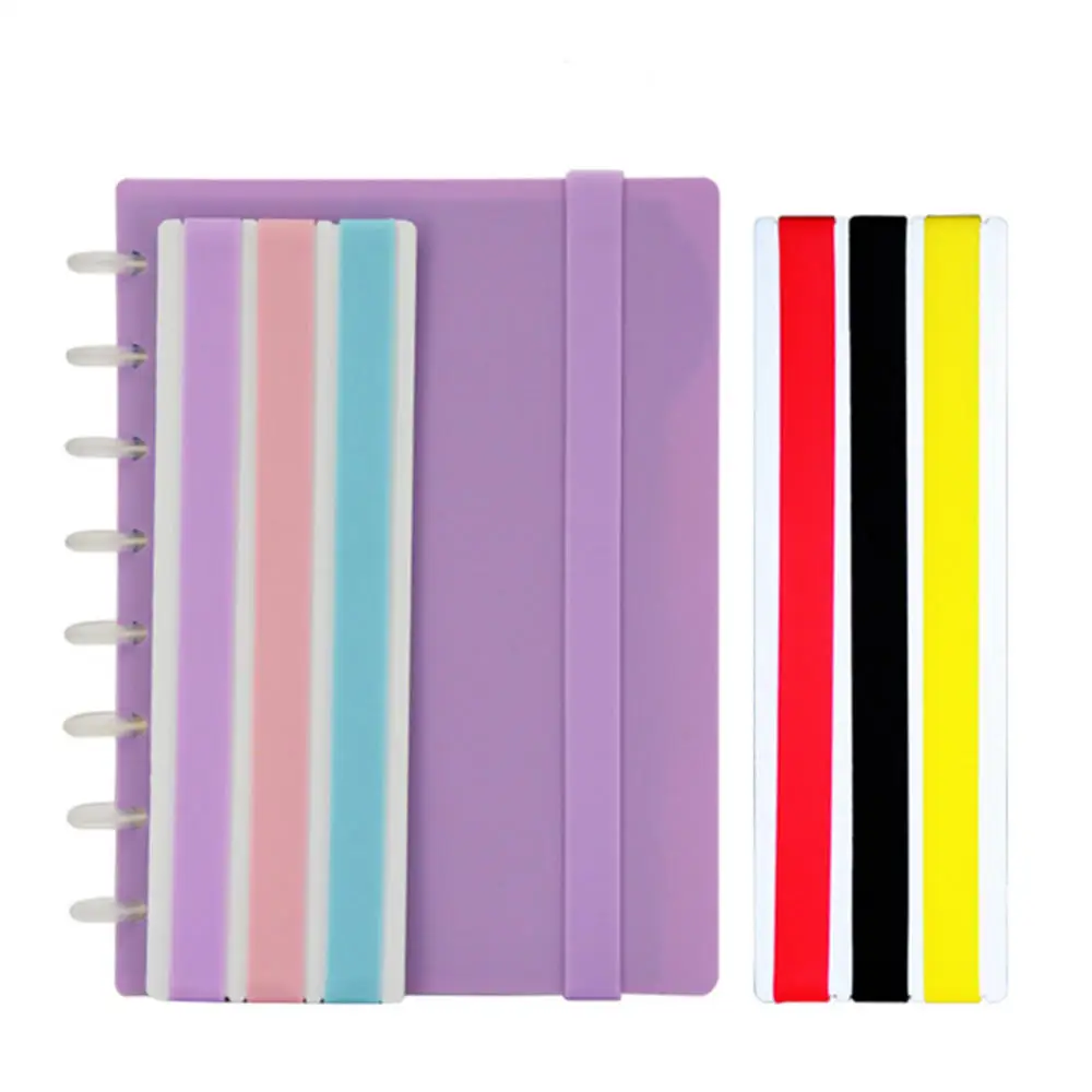 3 unids/set colorido de silicona de bandas de caucho elástico para A5 portátil Multi-función útil Bloc de notas de bandas Correa libro corbata cuerda