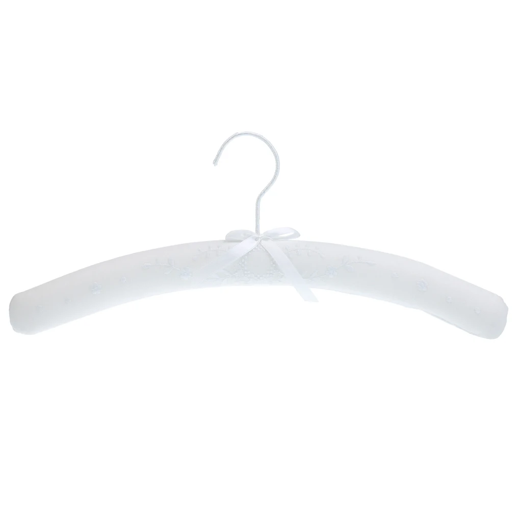 Luxury Floral Padded Hanger Wedding Bridal Dress Clothes Rotating Hook Hanger