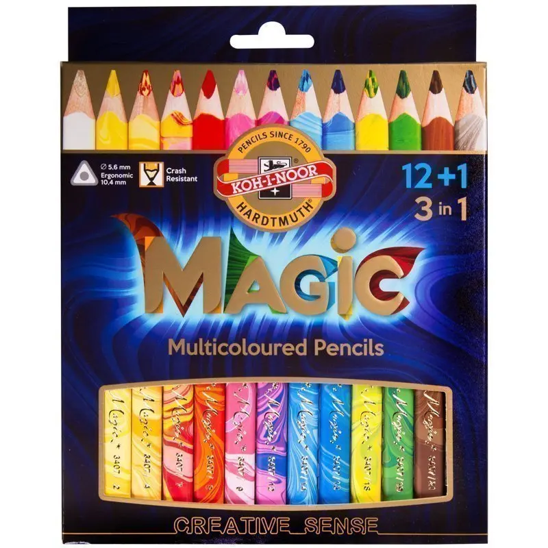 Карандаши с многоцветным грифелем Koh-I-Noor &quotMagic&quot 13 цветов утолщенные картон