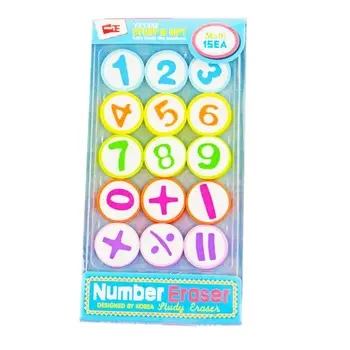 

15pcs Numbers Shape Eraser Creative Stationery Colorful Pencil Eraser Gift for Kids Students (Random Color)