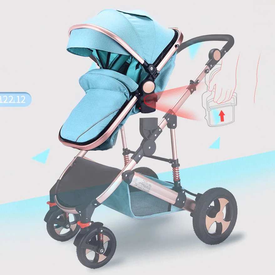 Детская коляска 2 в 1 IIILOVEBABY складная Коляска 3 с четырьмя колесами корзина для