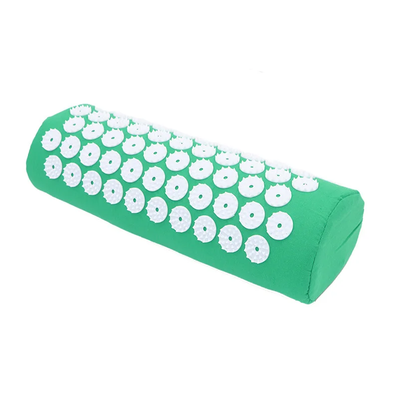 Green Pillow Yoga Mat Massager Cushion Acupressure Acupressure Relieve Stress Back Body Pain Spike Mat Acupuncture Massage Mat with Pillow - Цвет: Green Pillow