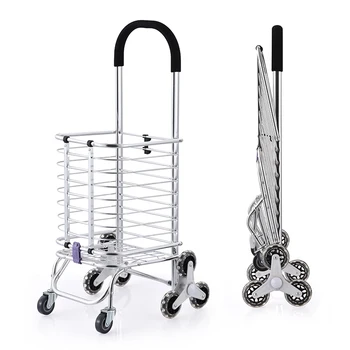 

Shopping cart small cart shopping cart climbing stairs folding trolley car can push can sit elderly walking trolley