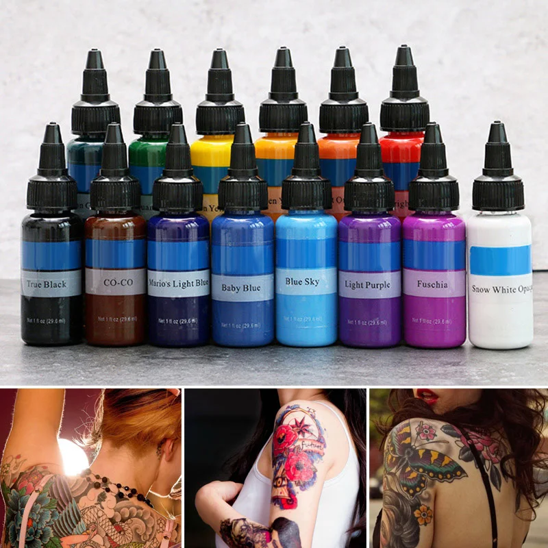 35ml Tattoo Ink Long Lasting Liquid Pigment for Tattoo Eyebrow Body paint Body Art encre tatouage Body Painting Tattoo Pigment