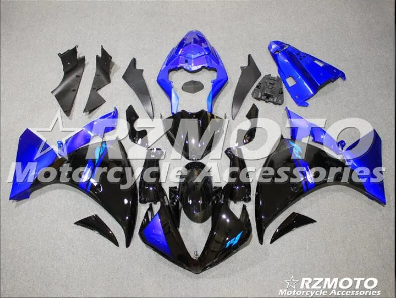 ABS форма мотоцикла Обтекатели подходят для Yamaha YZF-1000-R1 2009 2010 2011 09 10 11 обтекатель кузова набор на заказ синий черный хороший