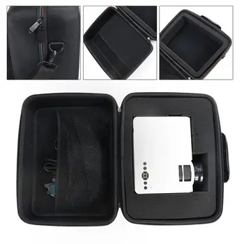

Practical Travel Projector Storage Bag with Shoulder Strap Detachable Sponge Projector Storage Bag Case Shockproof Accessories