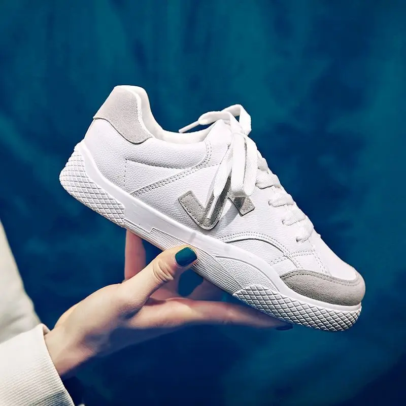 

White Shoes Female Spring Summer Korean-style Versatile Casual Flat Shoes Harajuku INS Canvas Sports Shoe