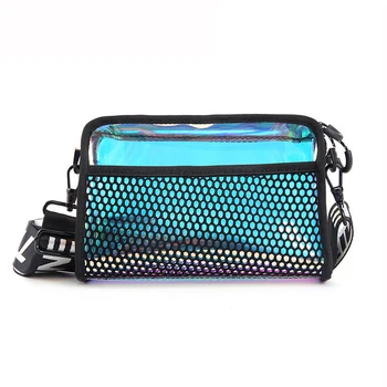 

New Holographic Crossbody Bags For Women Luxury Brand Fanny Pack Multifunctional Phone Waterproof Belt Bag Purses And Handbags