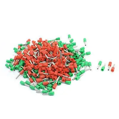 16 AWG Wire E1508 Red Green Plastic Cover Pre Insulate Ferrules Terminals 380Pcs | Обустройство дома